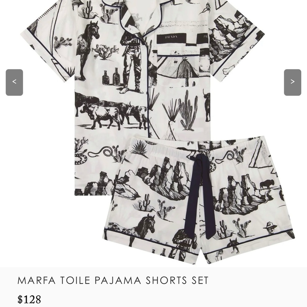 Katie Kime Pajama Set - Marfa - shirt, shorts and pants